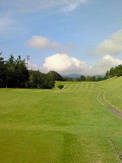 高原でゴルフ